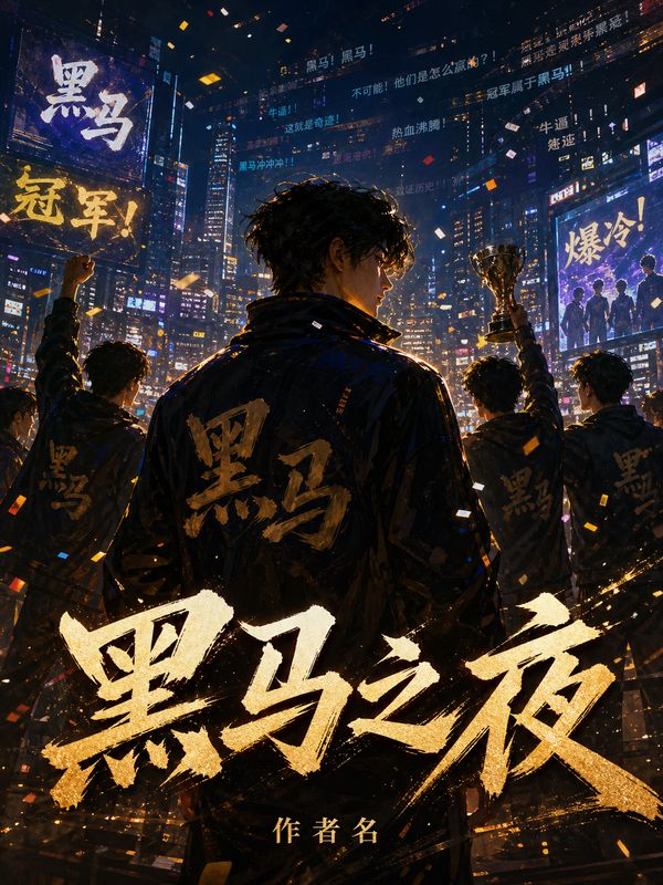 电竞小说封面模板：黑马之夜