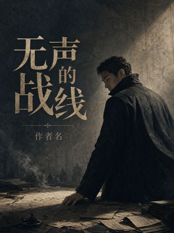 历史小说封面模板：无声的战线