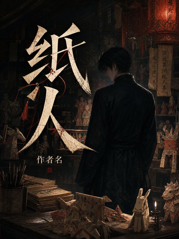 灵异小说封面模板:纸人