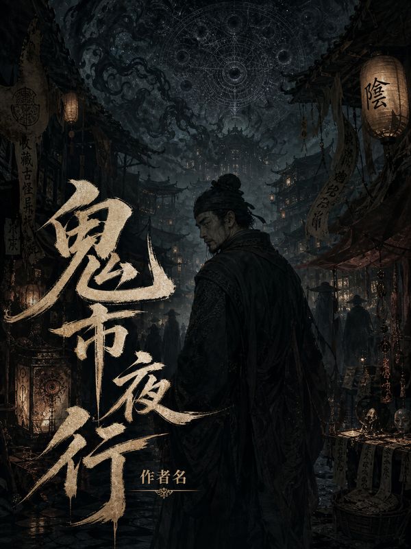 灵异小说封面模板:鬼市夜行
