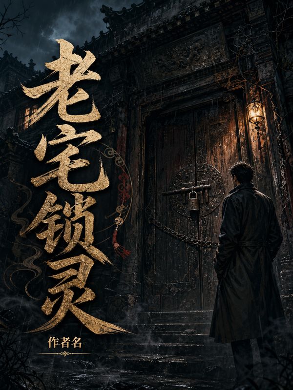 灵异小说封面模板:老宅锁灵