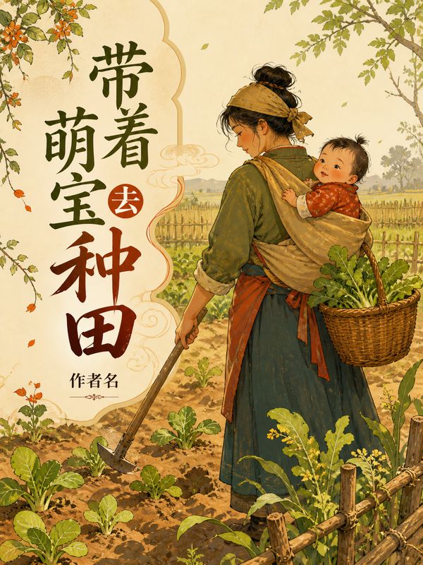 种田小说封面模板:带着萌宝去种田