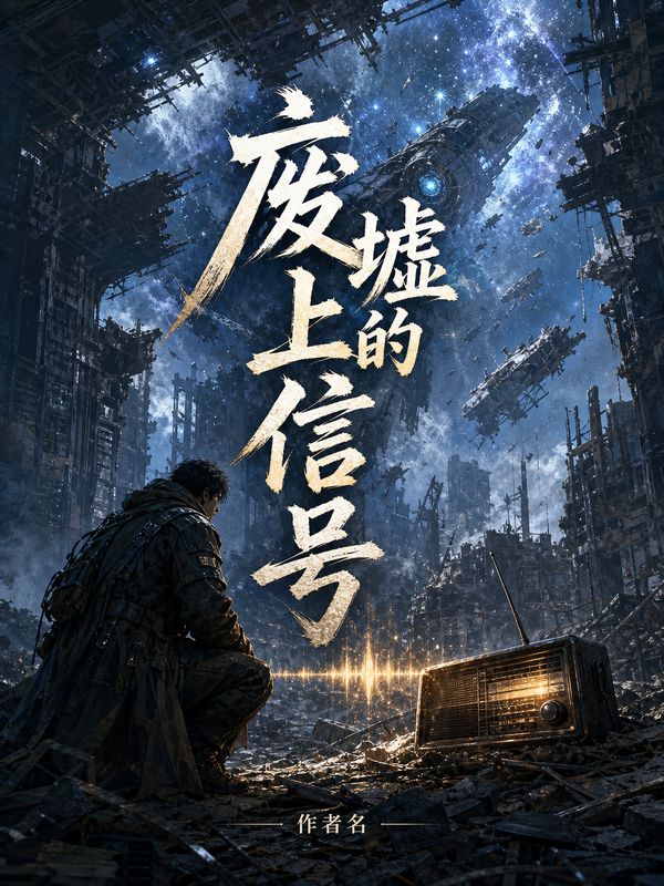 末世小说封面模板：废墟上的信号