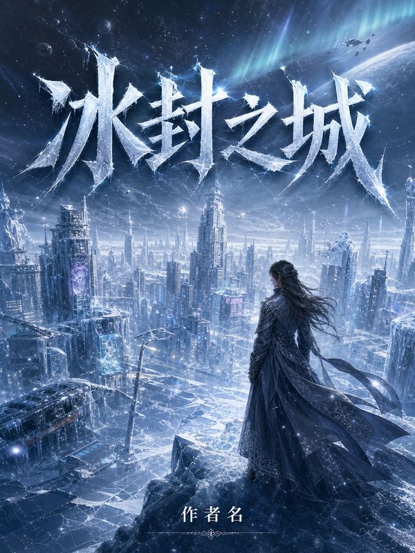 末世小说封面模板：冰封之城