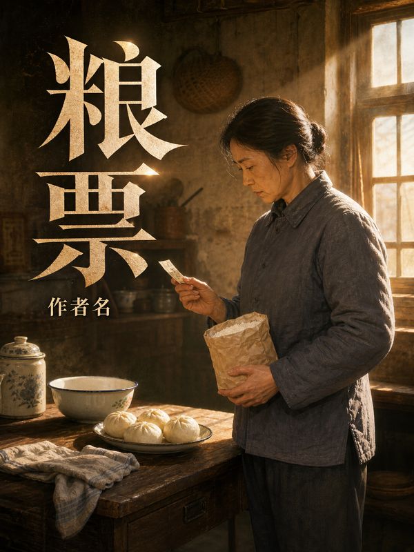 年代小说封面模板:粮票