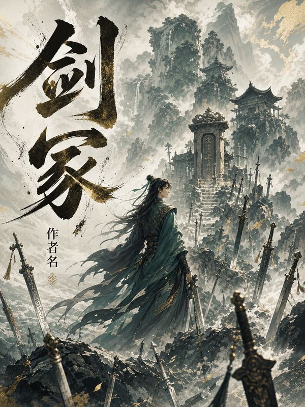 武侠小说封面模板：剑冢