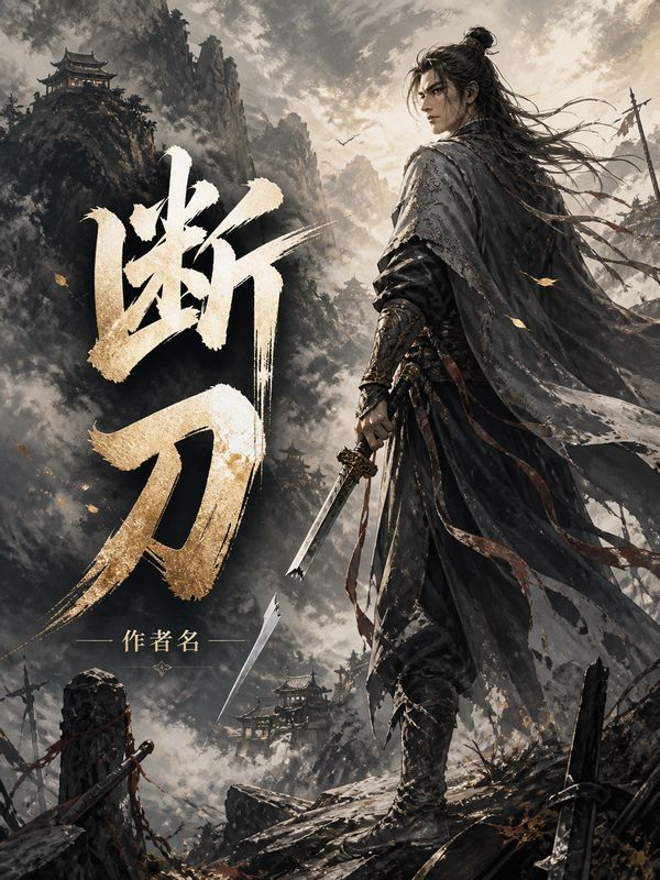 武侠小说封面模板：断刀