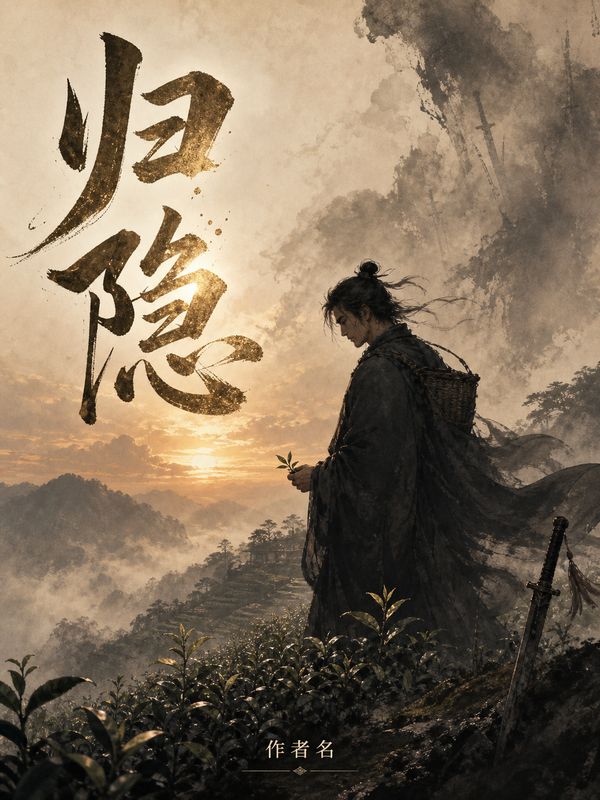 武侠小说封面模板：归隐