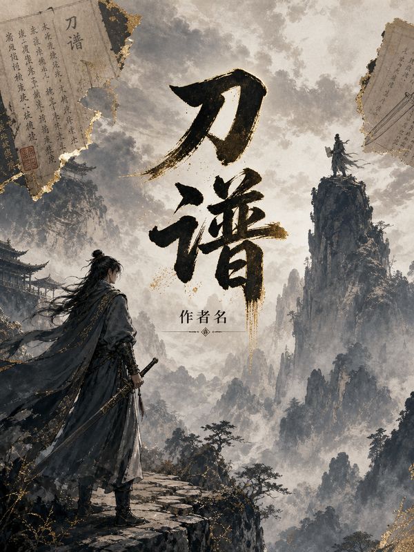 武侠小说封面模板：刀谱