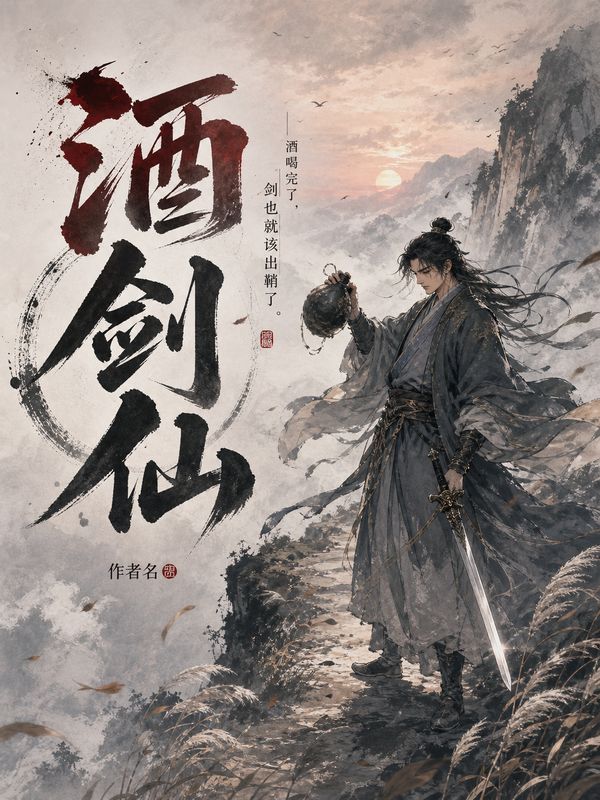武侠小说封面模板：酒剑仙