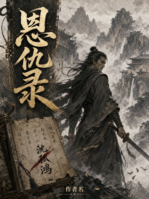 武侠小说封面模板：恩仇录