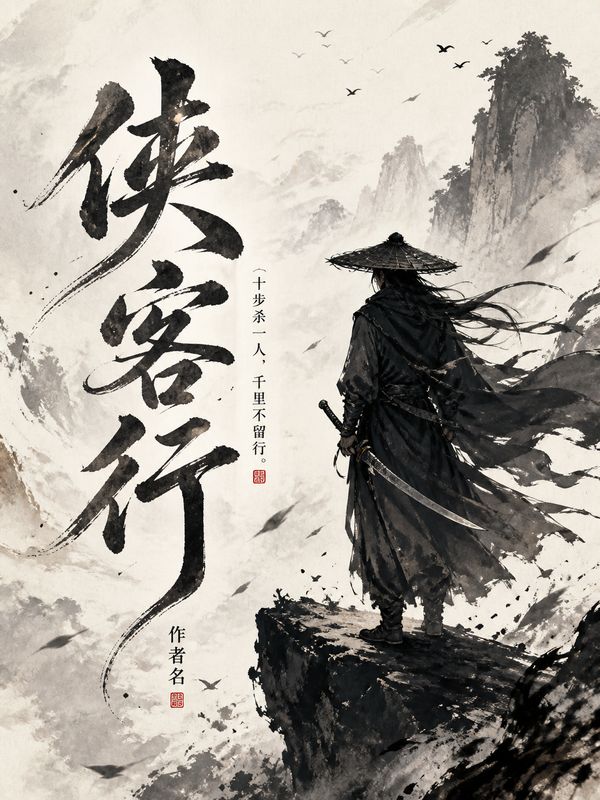 武侠小说封面模板：侠客行
