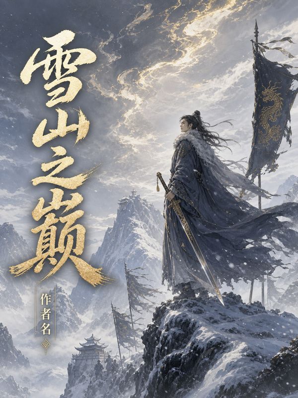 武侠小说封面模板：雪山之巅