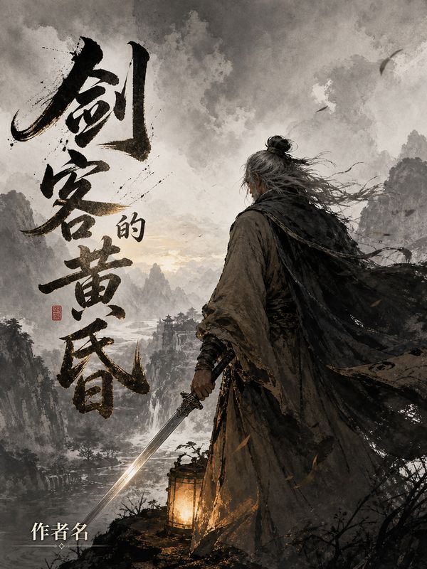 武侠小说封面模板：剑客的黄昏