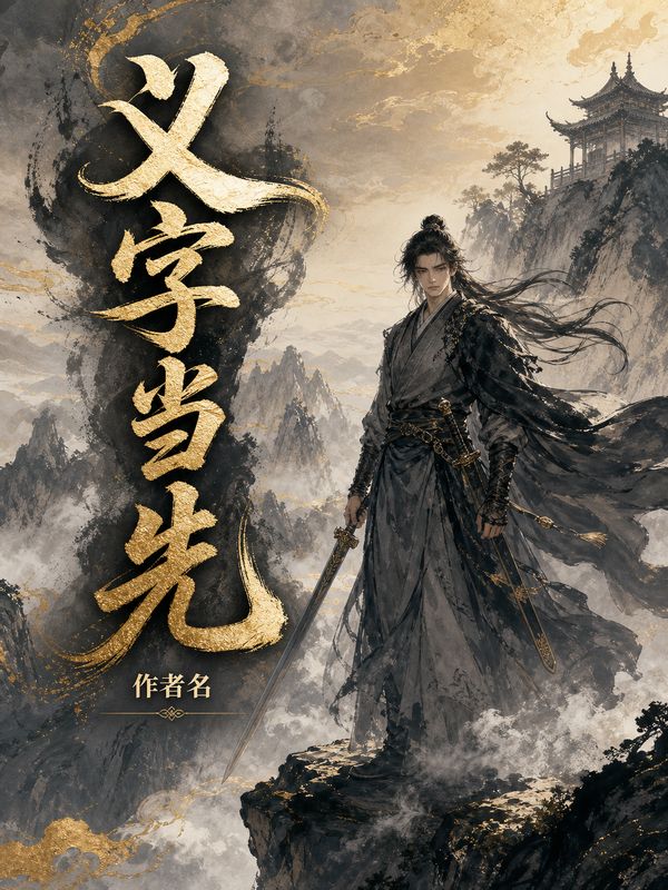 武侠小说封面模板：义字当先