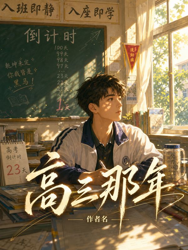 校园小说封面模板：高三那年