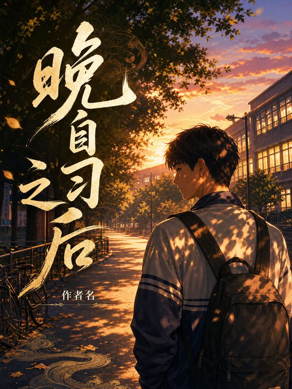 校园小说封面模板：晚自习之后
