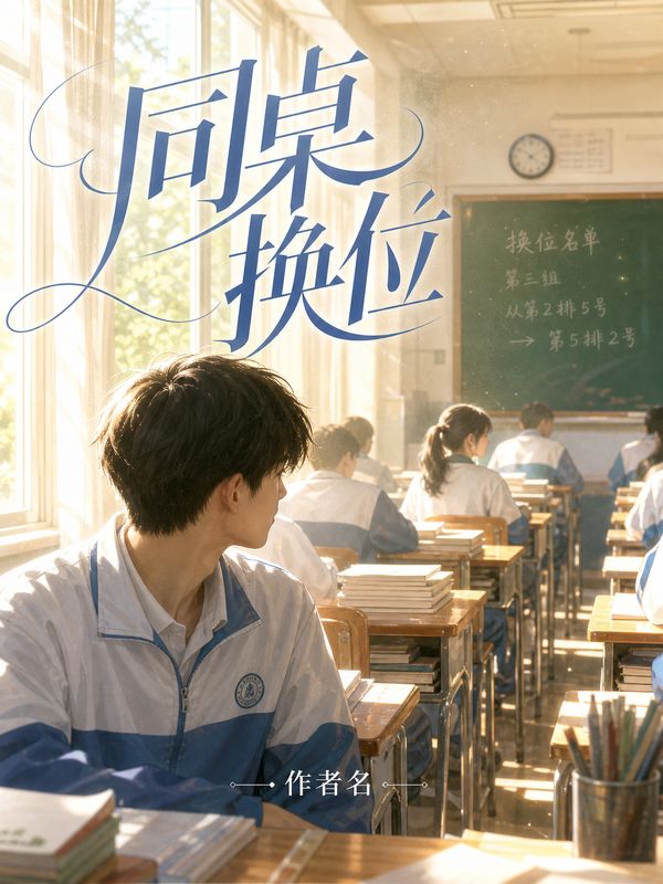 校园小说封面模板：同桌换位