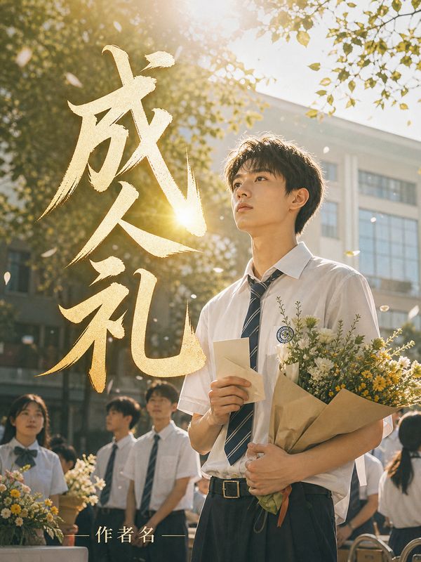 校园小说封面模板：成人礼