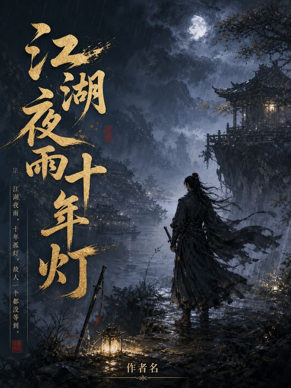 武侠小说封面模板：江湖夜雨十年灯