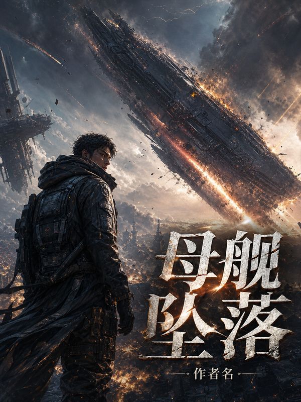 星际小说封面模板:母舰坠落