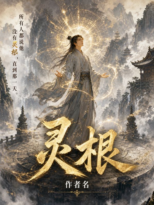 仙侠小说封面模板:灵根