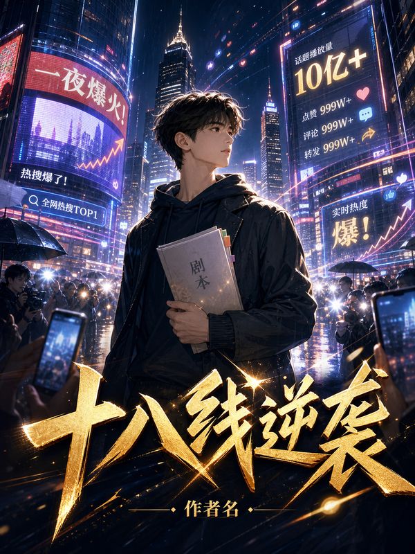 娱乐圈小说封面模板:十八线逆袭