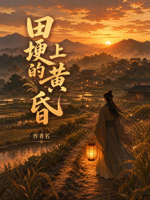 种田小说封面模板:田埂上的黄昏