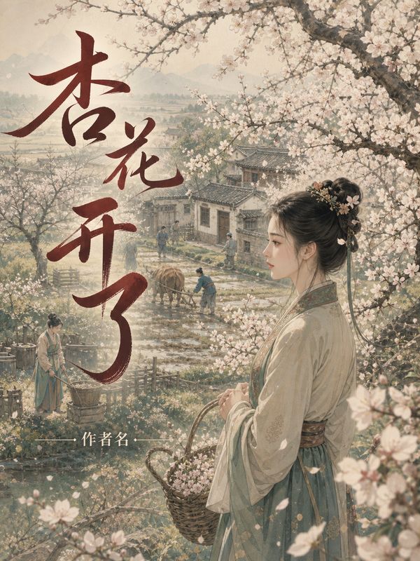 种田小说封面模板:杏花开了