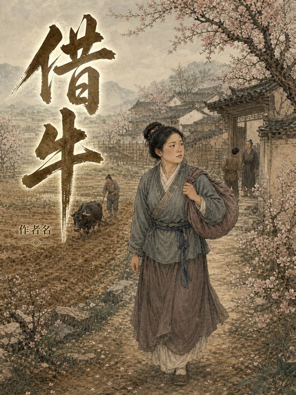 种田小说封面模板:借牛